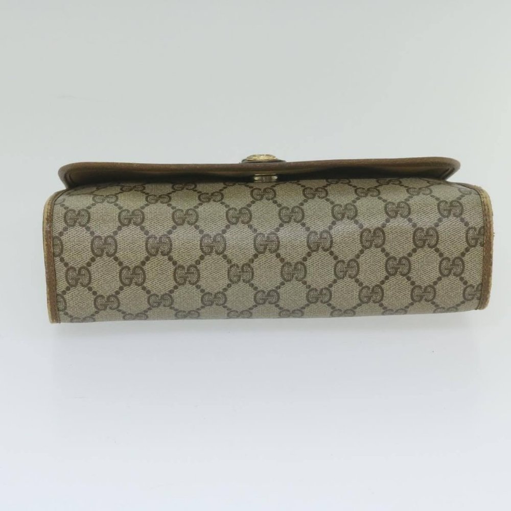 GUCCI GG Supreme Web Sherry Line Clutch Bag Beige Red 89 01 030 Auth - Picture 8 of 16